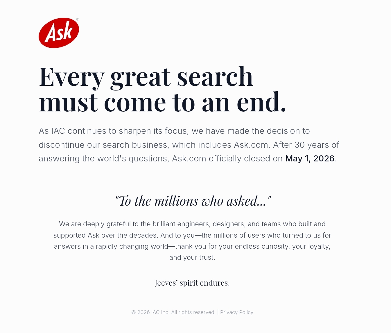 Ask Jeeves at Ask.com