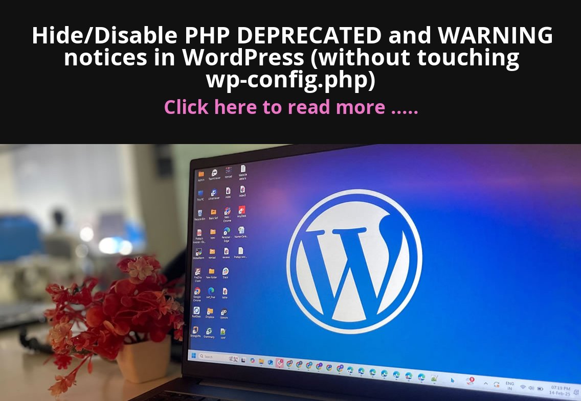 Hide/Disable PHP DEPRECATED and WARNING notices in WordPress (without ...